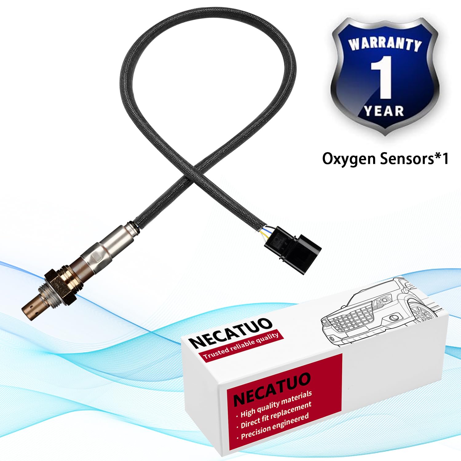 Necatuo 234-5430 Upstream O2 Oxygen Sensor Heated Air Fuel Ratio Compatible With Hyundai Elantra 2.0L, Kia Spectra Kia Spectra5