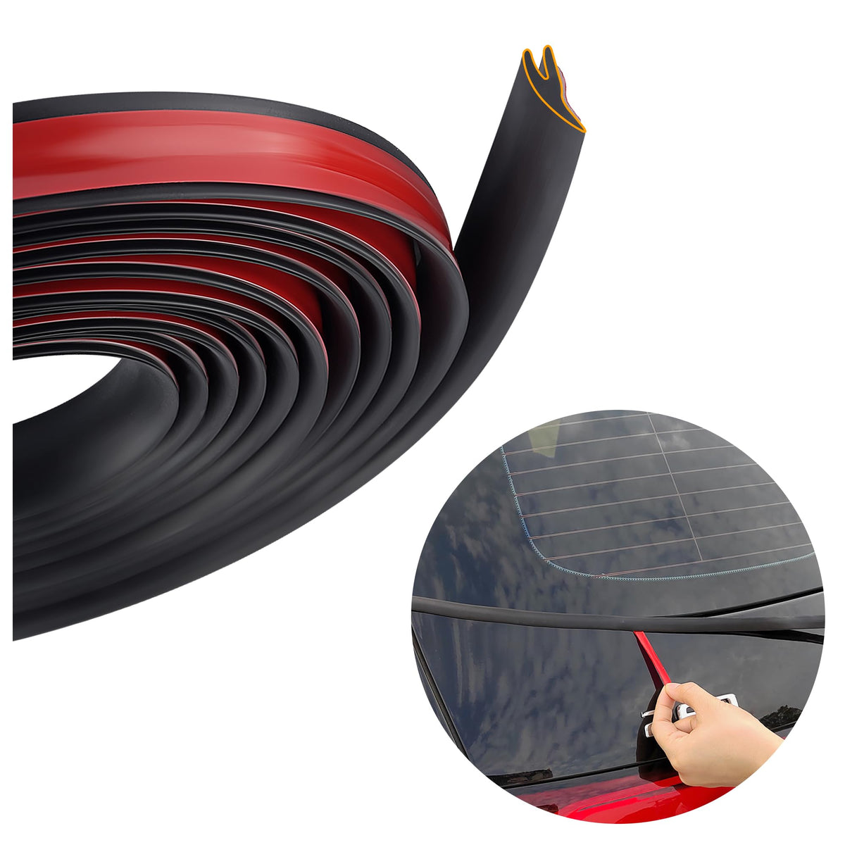 9.84Ft Car Weather Stripping For Rear Windshield,Y-Shaped Rubber Weather Stripping Windshield Trim To Keep Car Interior Quiet & Clean,Universal Rear Window Seal For Most Car Truck Suv