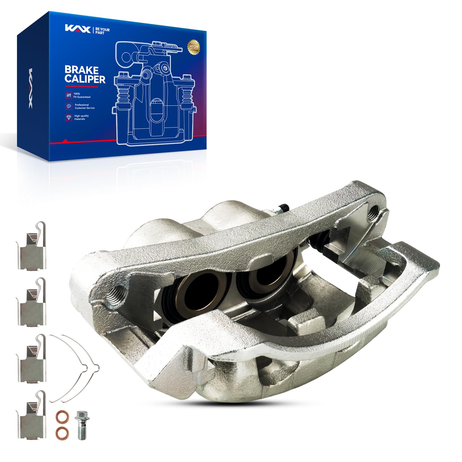 Kax Front Left Brake Caliper 18B4791 Compatible For Ford F-250 Super Duty 1999-2004, Ford F-350 Super Duty 1999-2004, Ford Excur