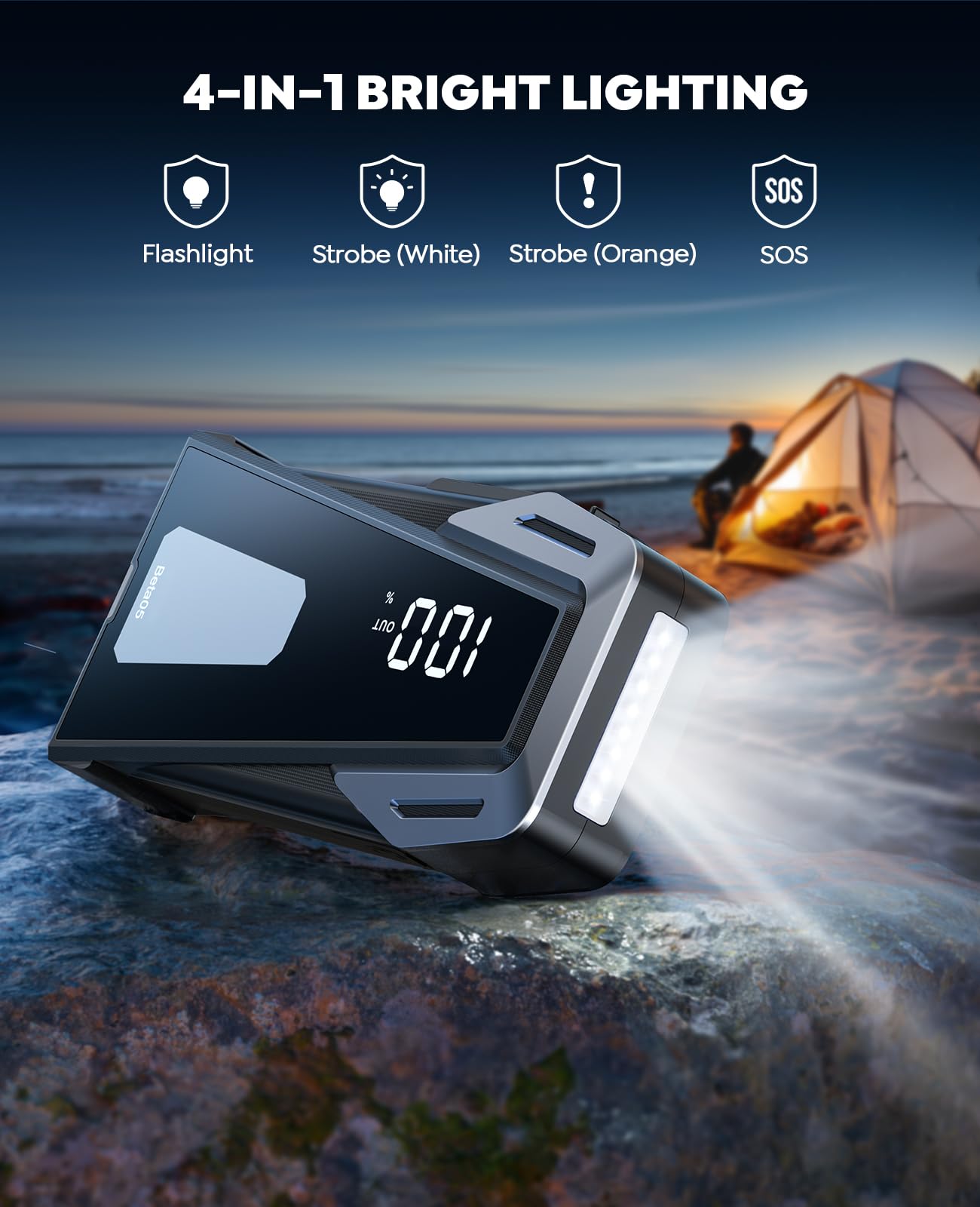 Car Battery Jump Starter 5000A 12V Safe Jump Box, Battery Jumper Starter Portable (All Gas/10.0L Diesel), Car Jump Starter Batte