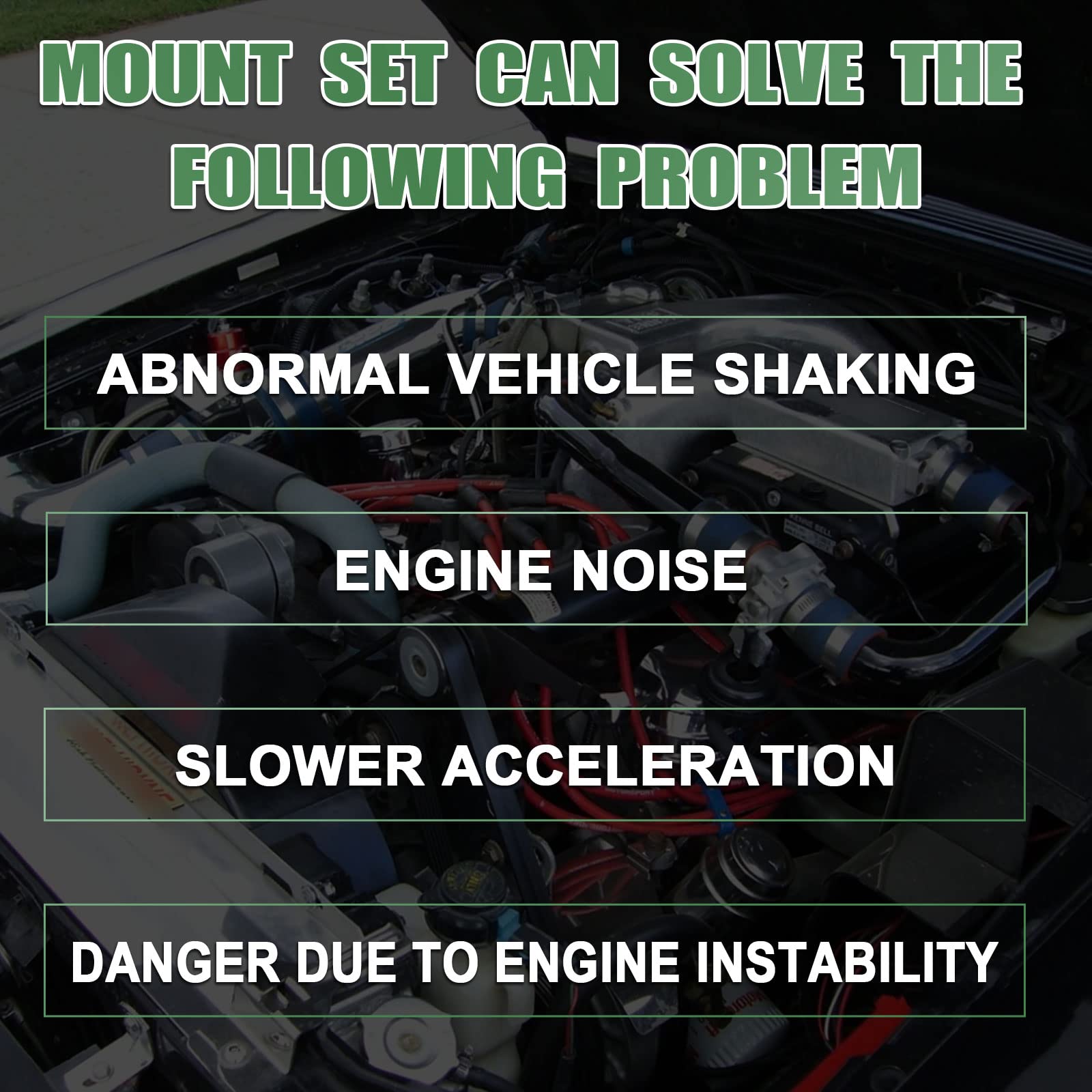 4PCS Engine Motor Transmission Mount Kits Compatible with Corolla Matrix Pontiac Vibe 1.8L 2003-2008 Engine Trans Mount Replace