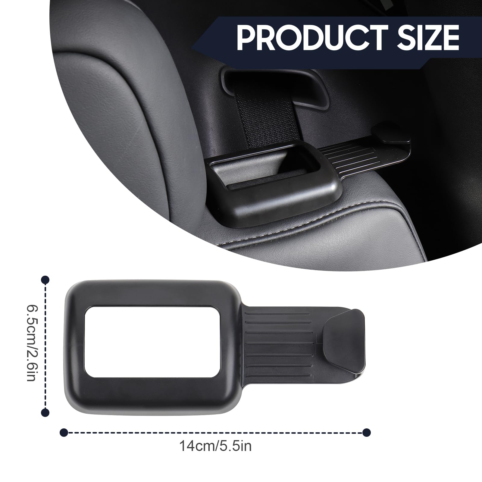 Rislobx 2 Pack Seat Belt Guide Holder for Tesla Model Y, ABS Backseat Seat Belt Organizer, Automotive Interior Accessories Compa
