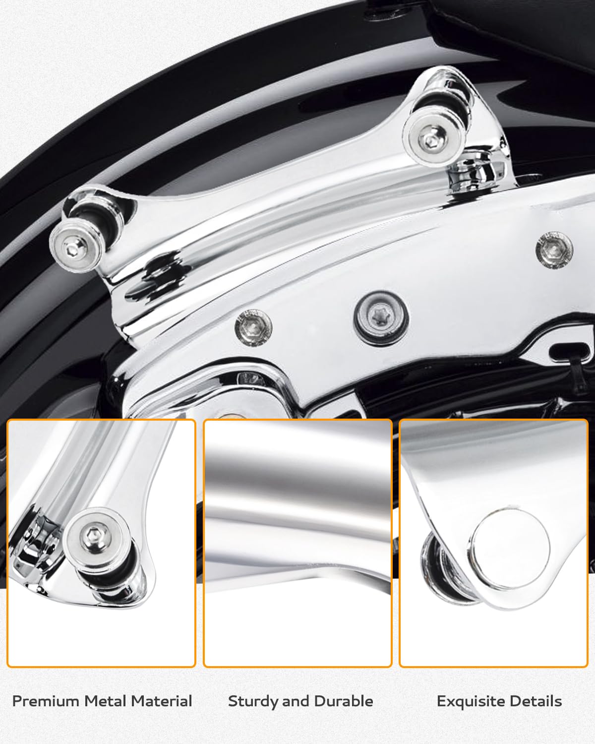 PBYMT 4 Point Docking Hardware Kit Chrome Compatible for Harley Davidson Road Glide Road King Street Glide Electra Glide 2014-20
