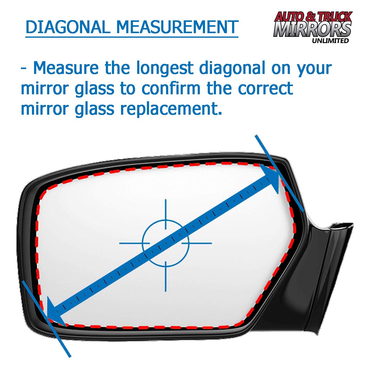 Mirror Glass Replacement + Silicone For 2014-2019 Mercedes-Benz Cla250 Passenger Side - Blind Spot (2015 2016 2017 2018 14 15 16 17 18 19)