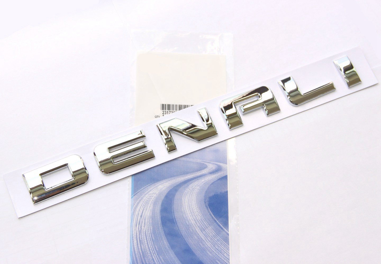 Yoaoo 1X Oem Denali Red Line Emblem Badge Nameplate Compatible With 2007-2019 Denali Yukon Sierra Terrain (Chrome)