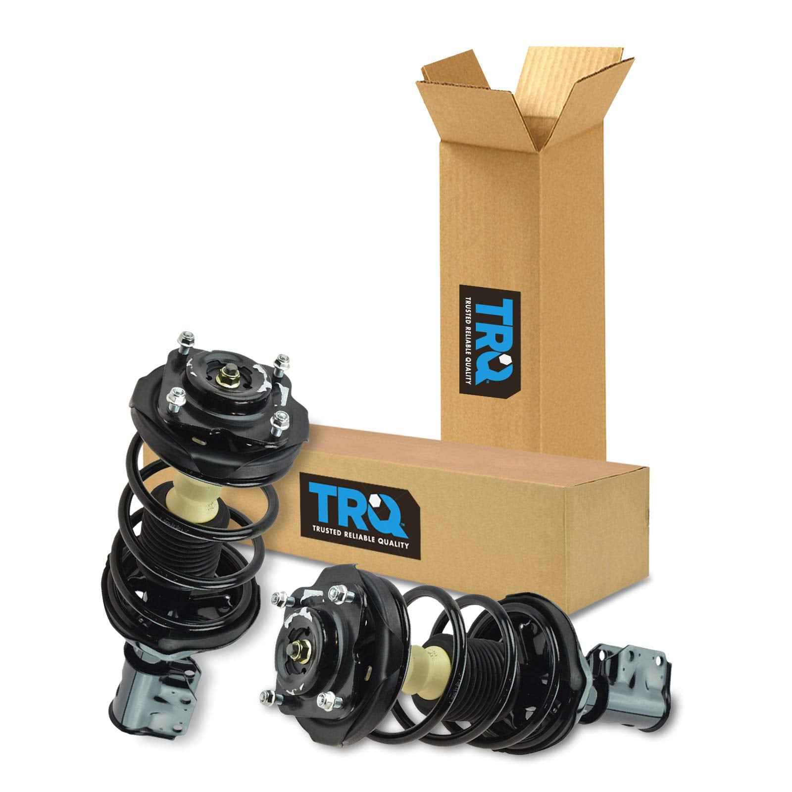 Trq Front Strut & Coil Spring Assembly Set Driver & Passenger Sides Compatible With 00-03 Mazda Protege 02-03 Protege5