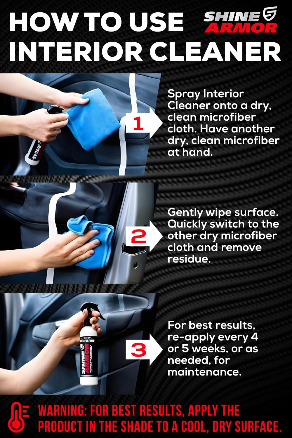 Car Interior Cleaner For Vehicle Detailing, Cleans And Protects Your Dashboard, Seats, Upholstery, Leather, Plastic, Vinyl, And
