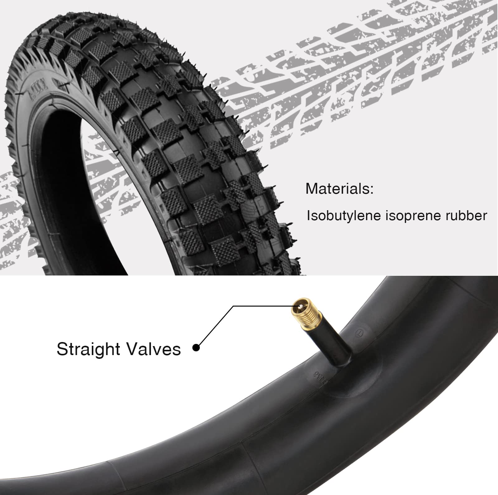 NOTETOUPT 12.5x2.75 Off-Road Tire & Inner Tube Set for Dirt Bikes, Scooters & More
