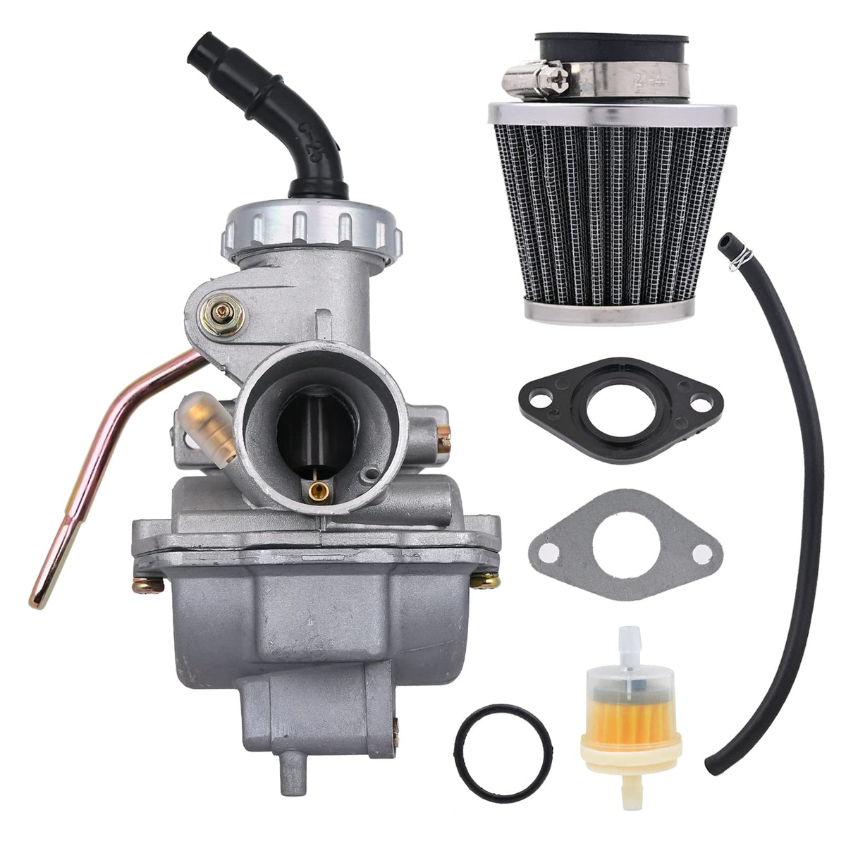 Aylux Pz20 Carburetor For Taotao Kuzuma Baja 50Cc 70Cc 90Cc 100Cc 110Cc 125Cc Chinese Made 4 Stroke Atv Go Karts Moped Scooter For Honda Crf80F Crf50F Dirt Pit Bike Carb With Air Filter