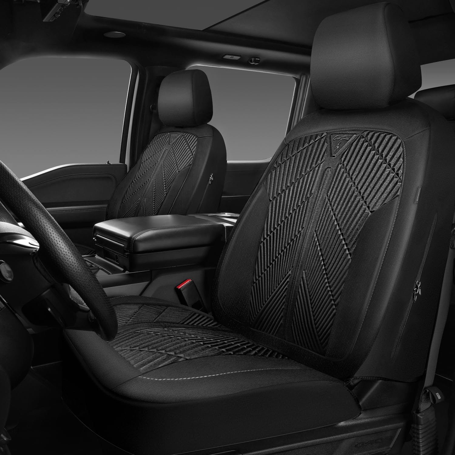 Car Pass Waterproof Seat Covers Full Set,Neoprene Wetsuit, All-Weather Non-Slip Durable, Universal Fit For Suv, Sedans, Trucks,