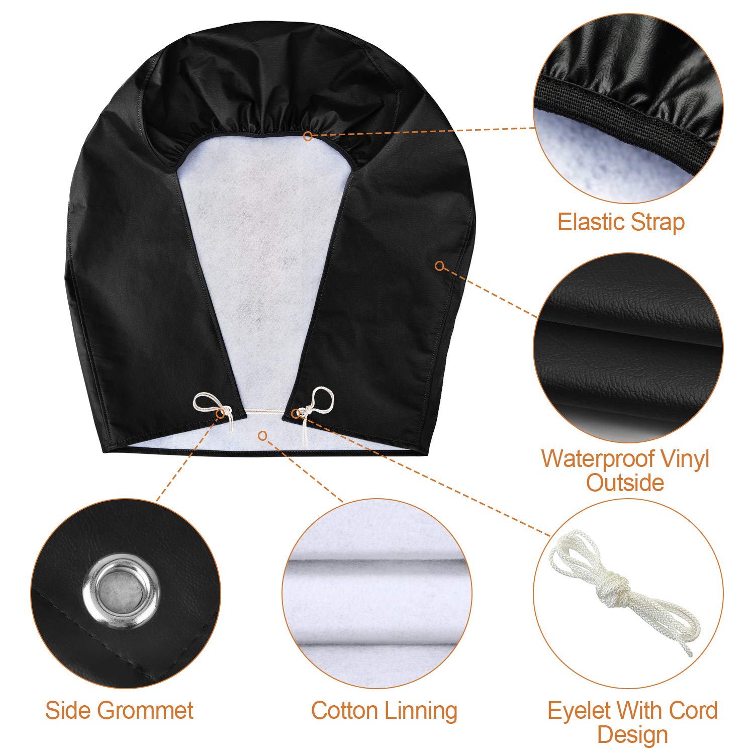 Leader Accessories Tire Covers (4 Pack) - Heavy Duty Waterproof Wheel Protectors For Truck, Suv, Jeep, Camper,Trailer, Rv - Univ