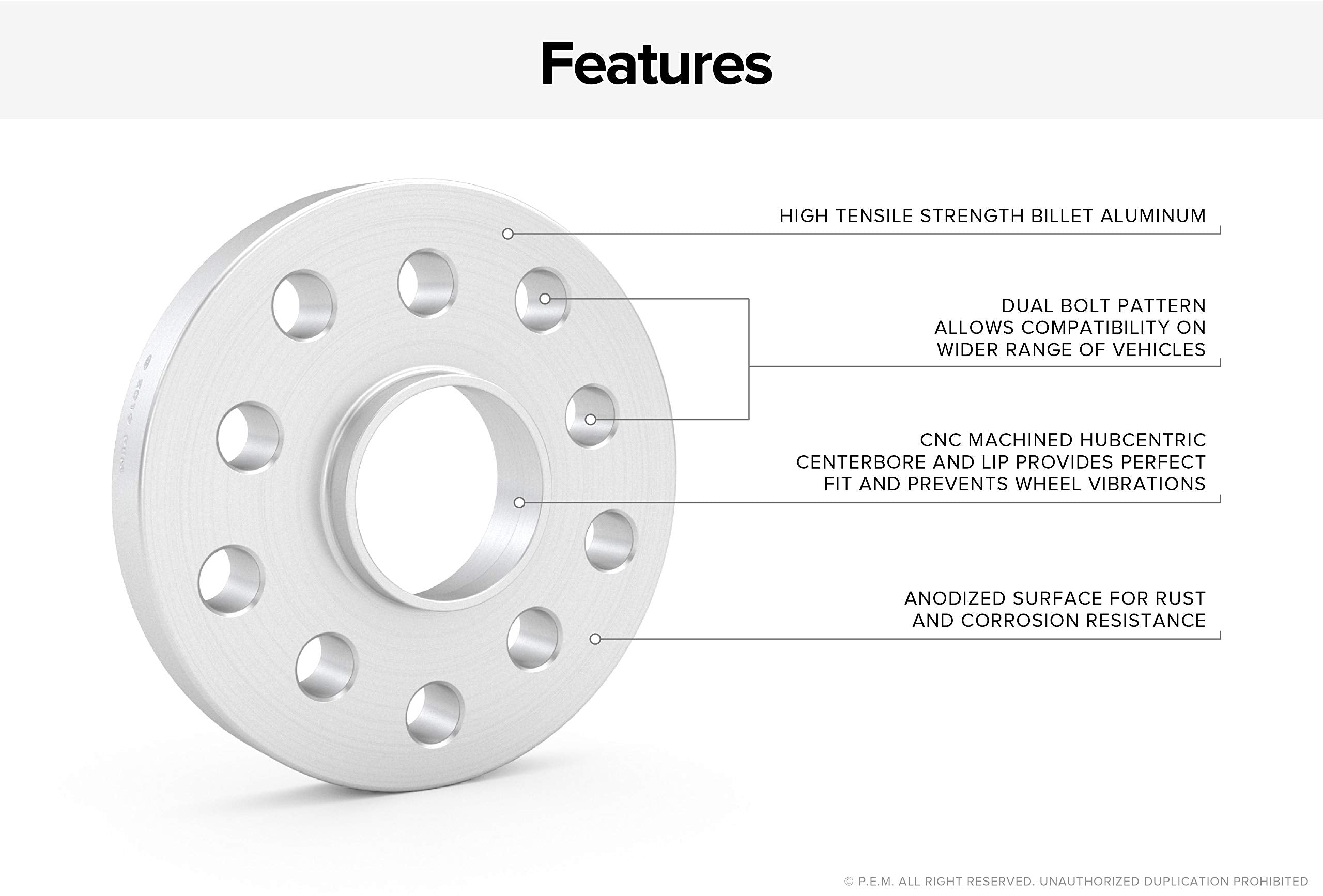 25Mm (1 Inch) Hubcentric Wheel Spacers (5X112 And 5X100, 57.1Mm Bore) Compatible With Audi Tt A3 A4 A6 A8 S4 S6 S8 Volkswagen Je
