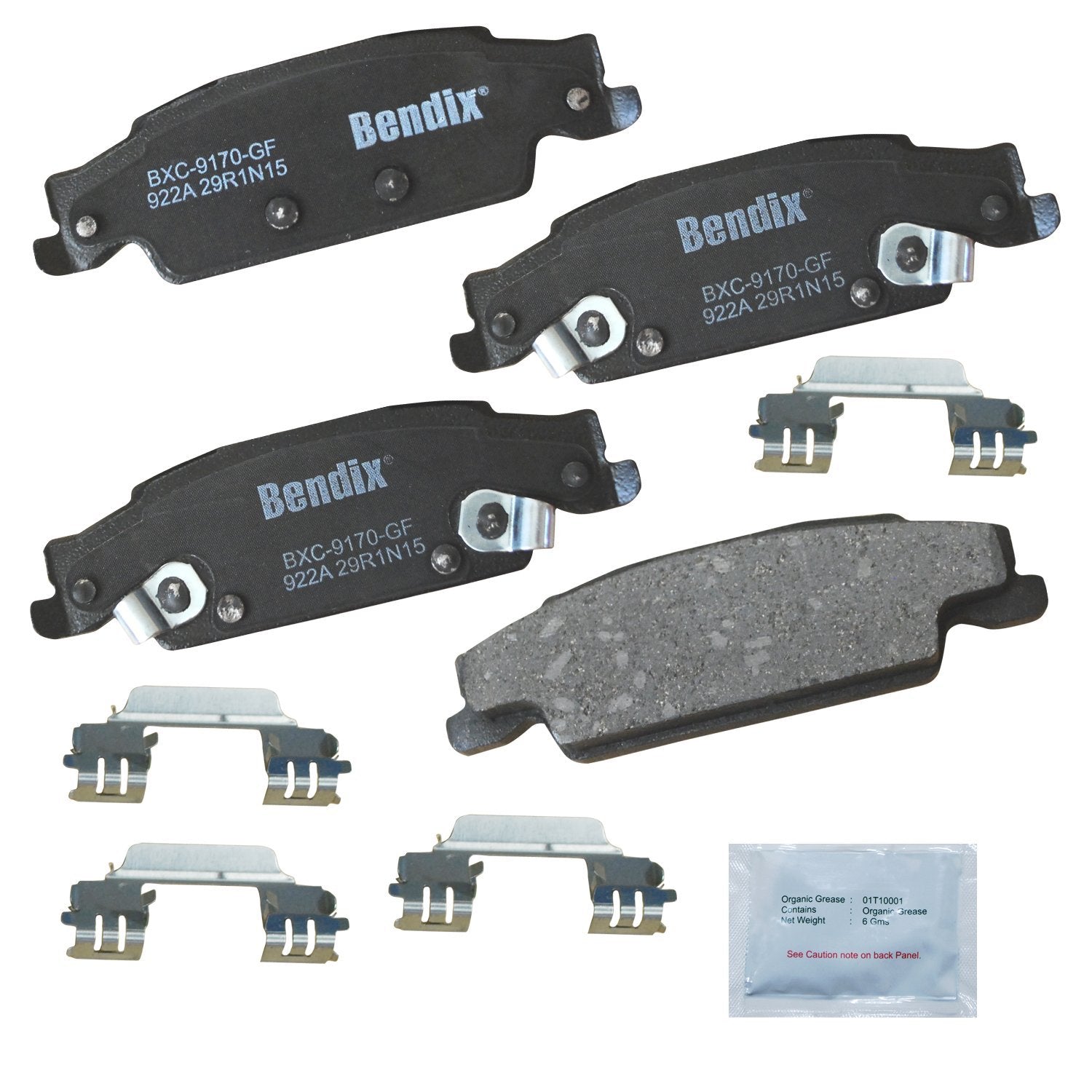 Bendix Priority1 Cfc922A Ceramic Rear Brake Pads For Cadillac Cts 2007-2003, Sts 2011-2005, Pontiac Grand Prix 2008-2005