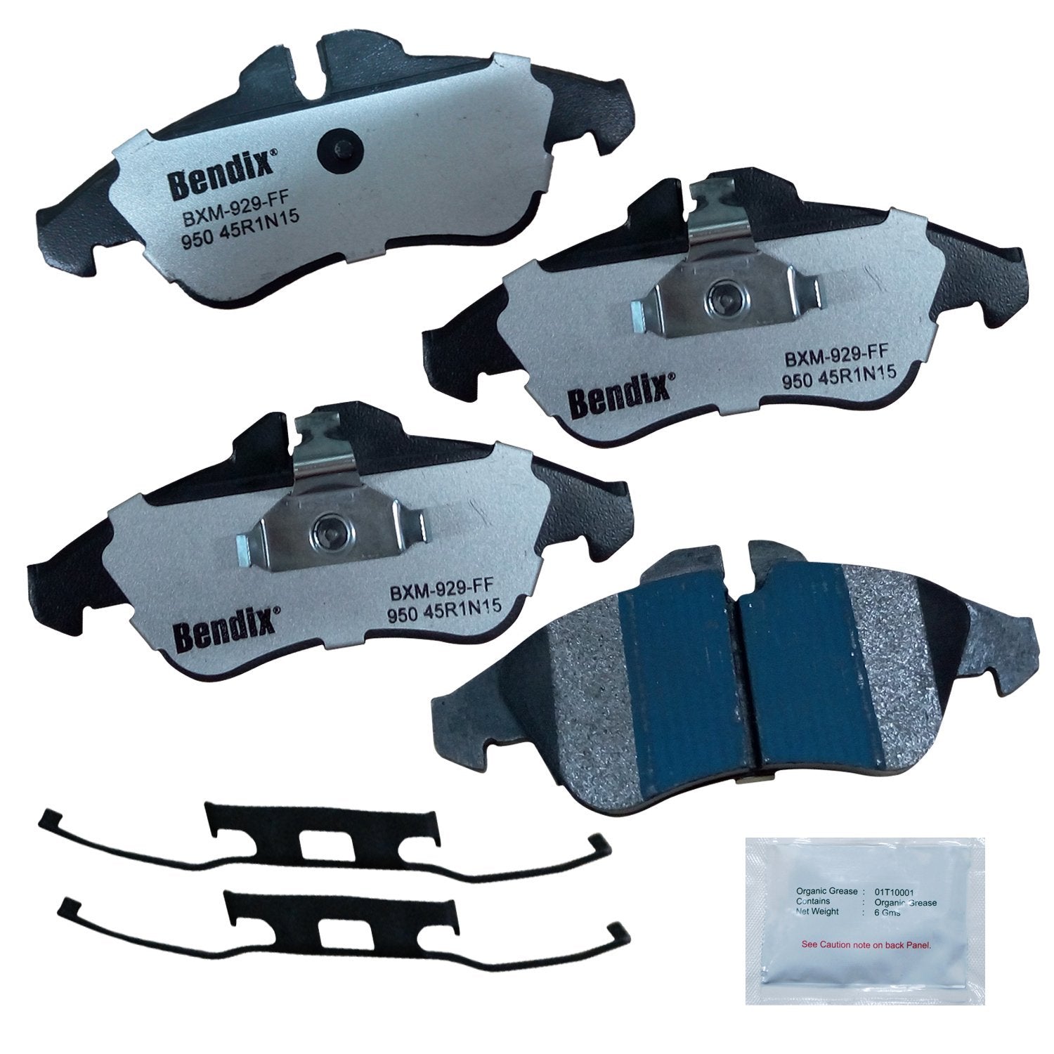 Bendix Fleet Metlok Mkd950Fm Semi-Metallic Front Brake Pads For Select Models Dodge Sprinter 2500, 3500, Freightliner Mercedes-B