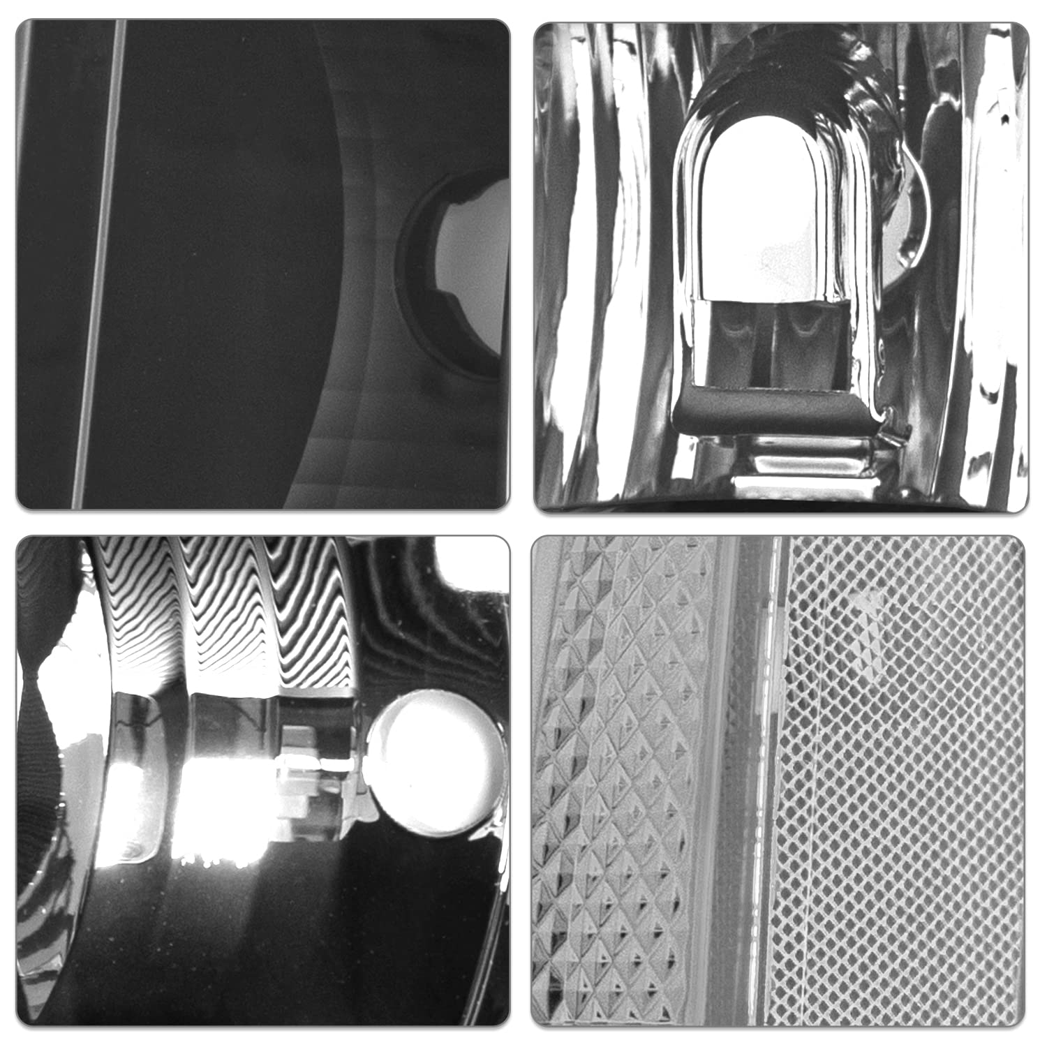 Sockir Halogen Headlight Assembly Bulbs Included Compatible With Gmc 2007-2013 Sierra 1500/2007-2014 Sierra 2500Hd 3500Hd / 09-1