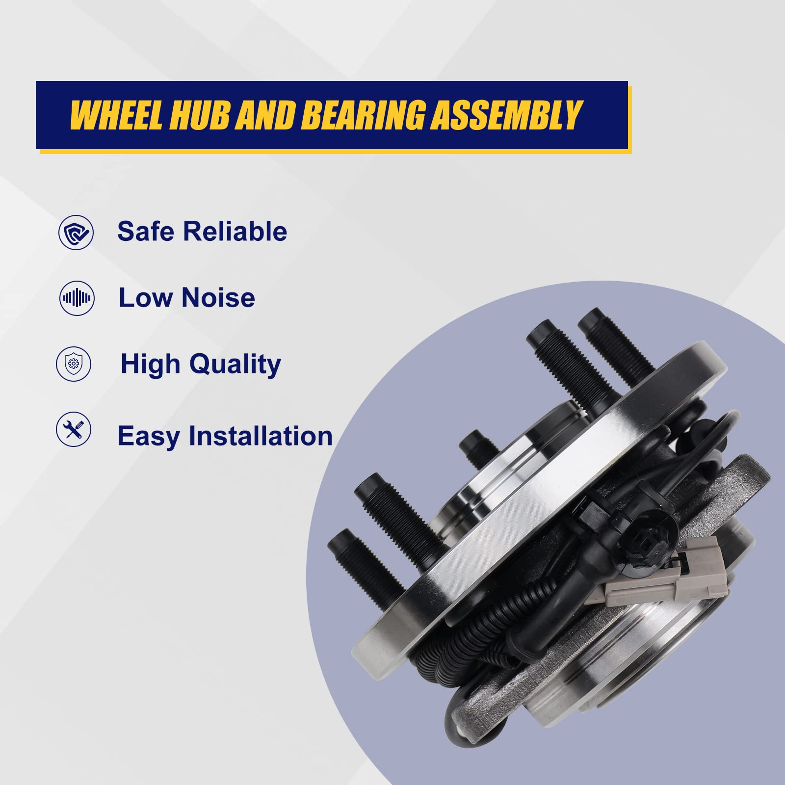 Kusatec 513234 Front Wheel Bearing And Hub Assembly Fit For Jeep Grand Cherokee 2005 2006 2007 2008 2009 2010, Commander 2006 20