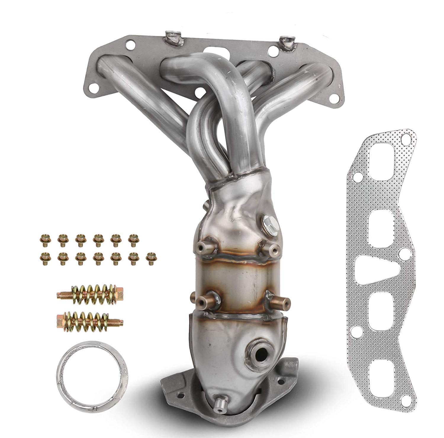 MOSTPLUS Front Exhaust Manifold Catalytic Converter Compatible for 2002 2003 2004 2005 2006 Nissan Altima 2.5L Replaces 674-659