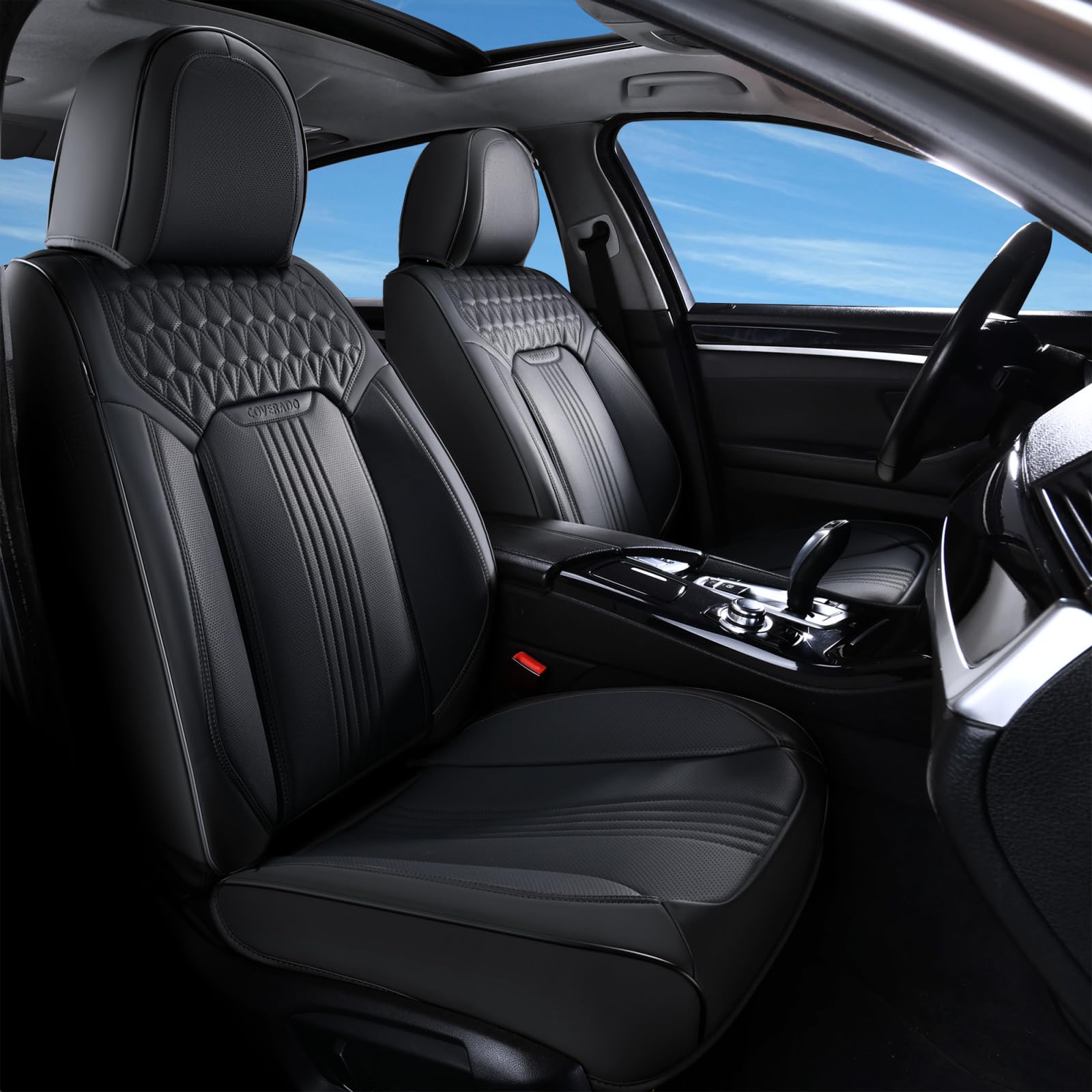 Coverado Seat Covers, Car Seat Covers Front Seats, Black Car Seat Cover, Waterproof Car Seat Covers, Car Seat Cushion, Front Car