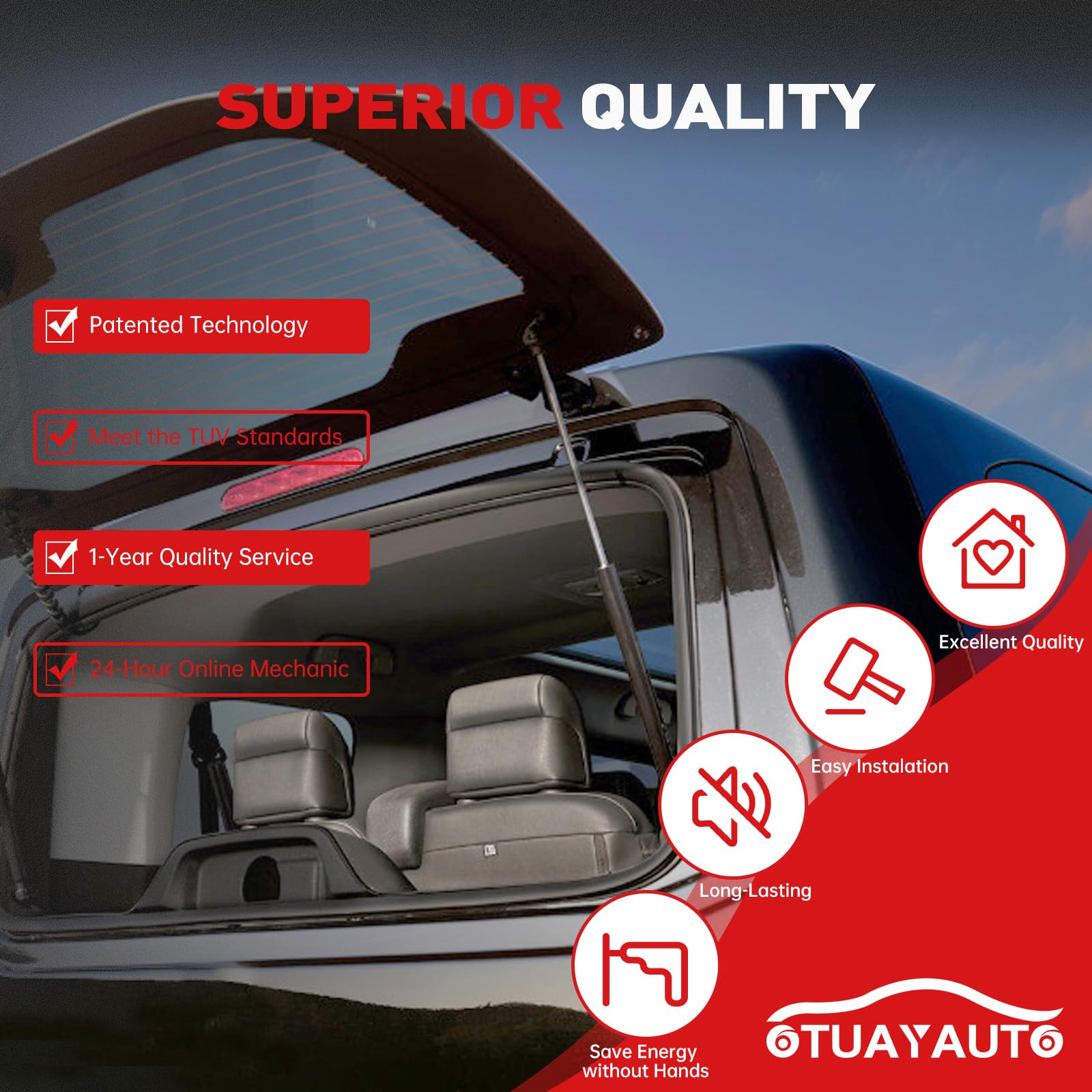 Replacement For 2008-2012 Ford Escape, Mazda Tribute, Mercury Mariner Rear Window Lift Supports Struts Shocks Oem# 6260 Sg304099