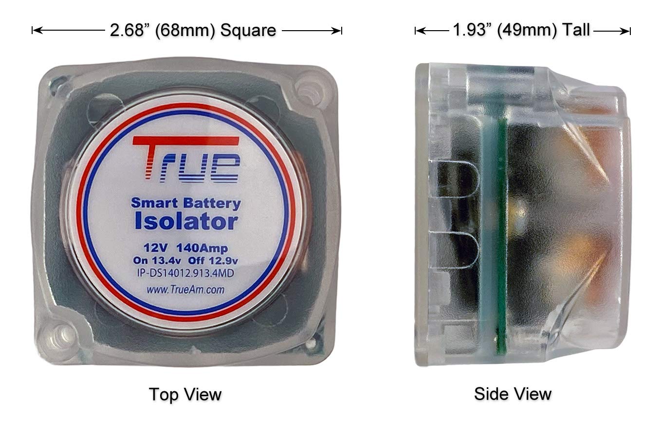 12V Dual Battery 140A Smart Isolator (VSR Voltage Sensitive Relay) for Auto/Boat/RV