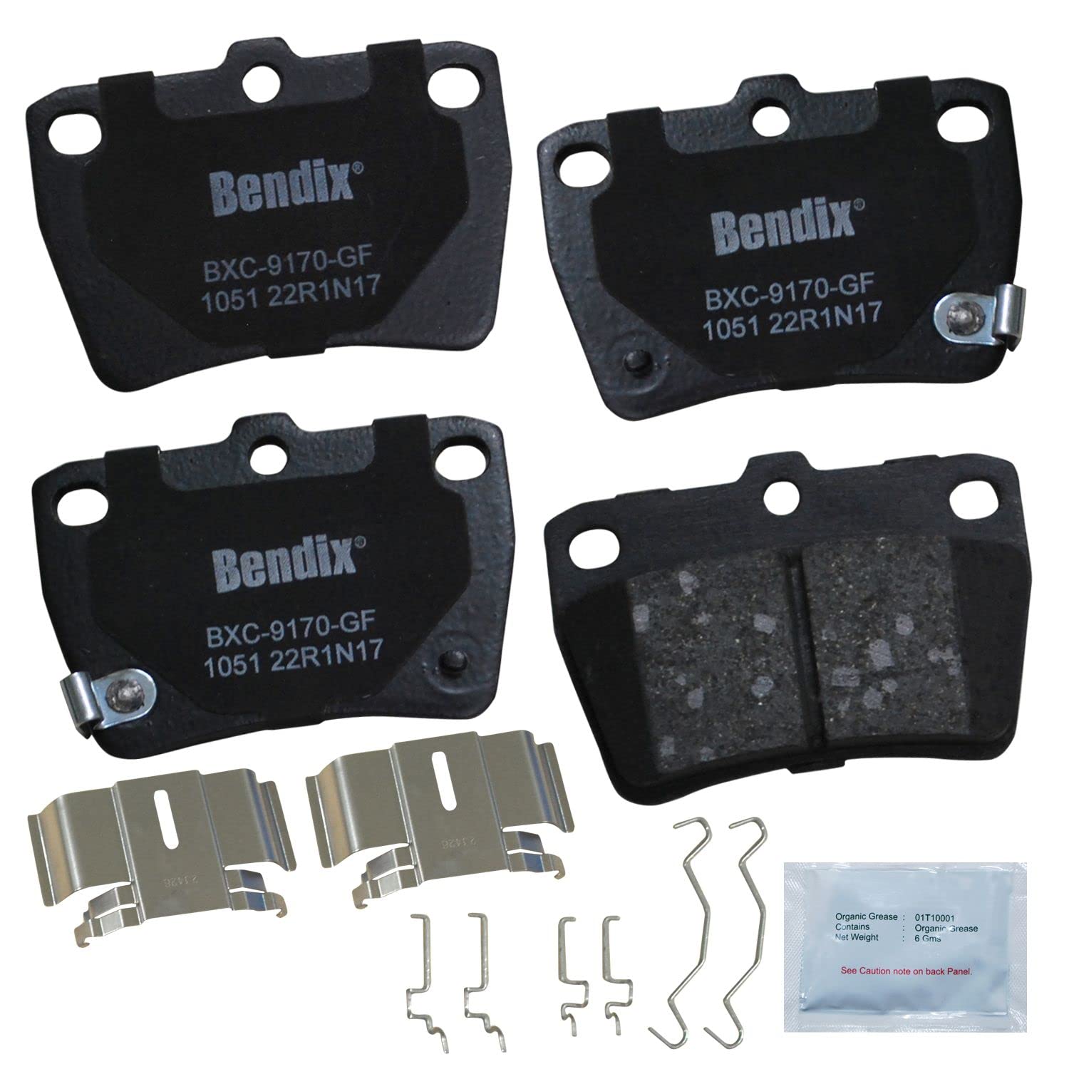 Bendix Priority1 Cfc1051 Ceramic Rear Brake Pads For Toyota Rav4 2005-2004