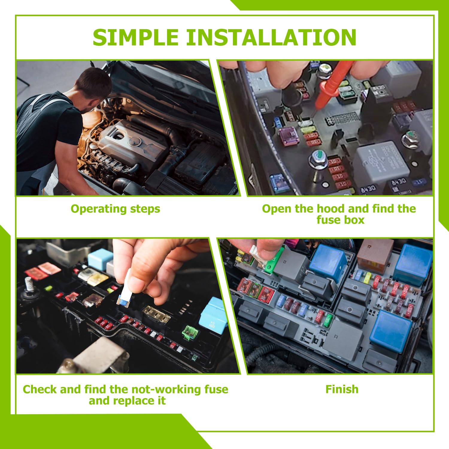 EPLZON 25A 25AMP 32V FMM MCASE 608825 Micro Cartridge Fuses Low-Profile Fuses Kit(Pack of 10pcs)
