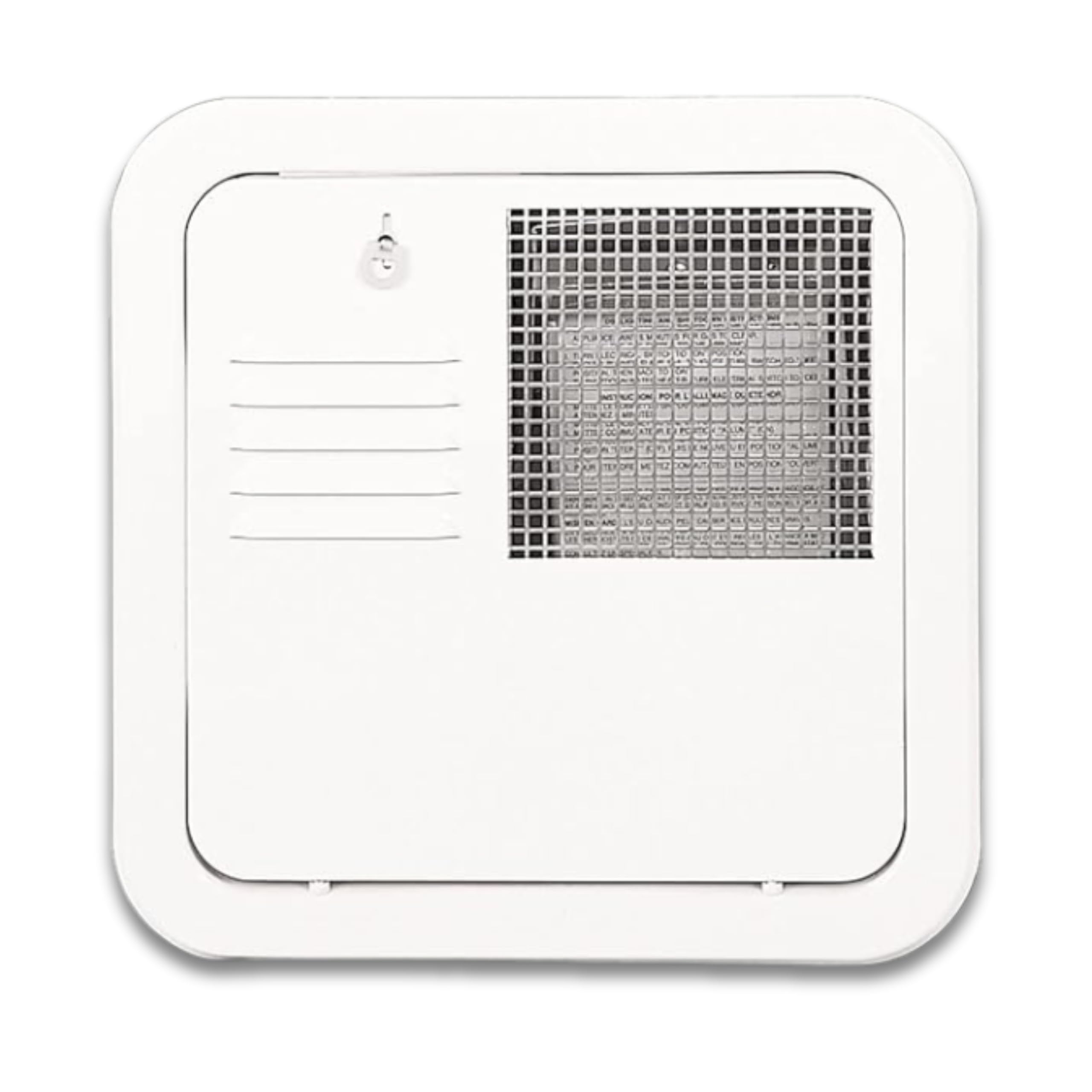 Suburban Direct Fit Flush Mount Water Heater Replacement Access Door, Polar White Exterior Access Door, Use with Suburban 4 and 