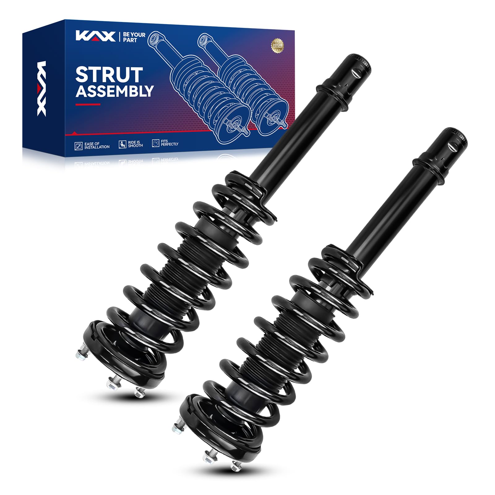 KAX Rear Quick Struts for Honda Accord 1998 1999 2000 2001 2002 Rear Shocks Complete Struts Assembly with Coil Spring Set of 2, 