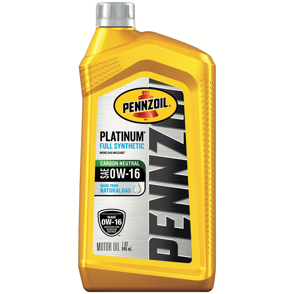 Pennzoil Platinum Full Synthetic 0W-16 Motor Oil (1-Quart, Case Of 6)