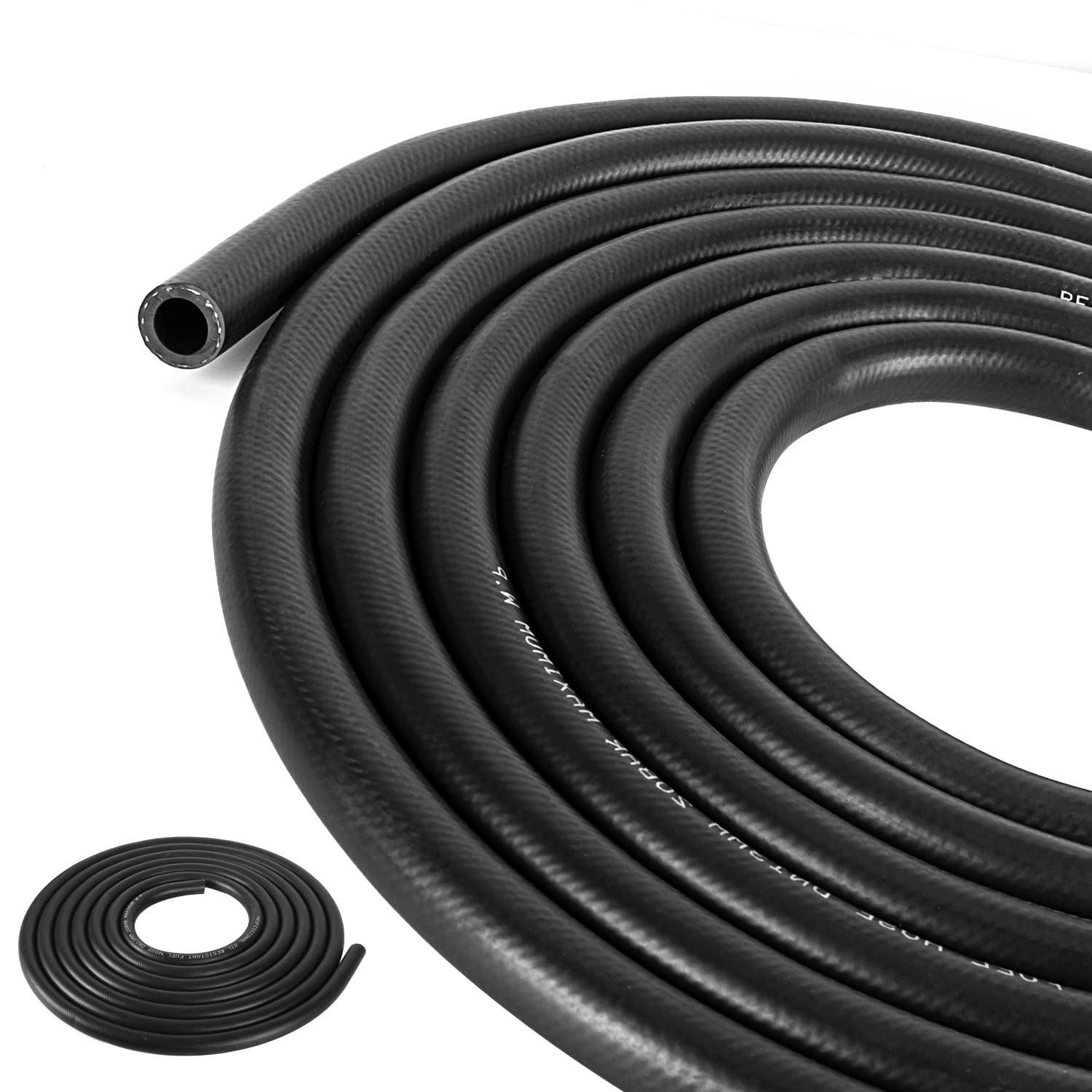 1/2 Inch (12Mm) Id Fuel Line Hose 20Ft Nbr Rubber Push Lock Hose High Pressure 300Psi For Automotive Fuel Systems Engines