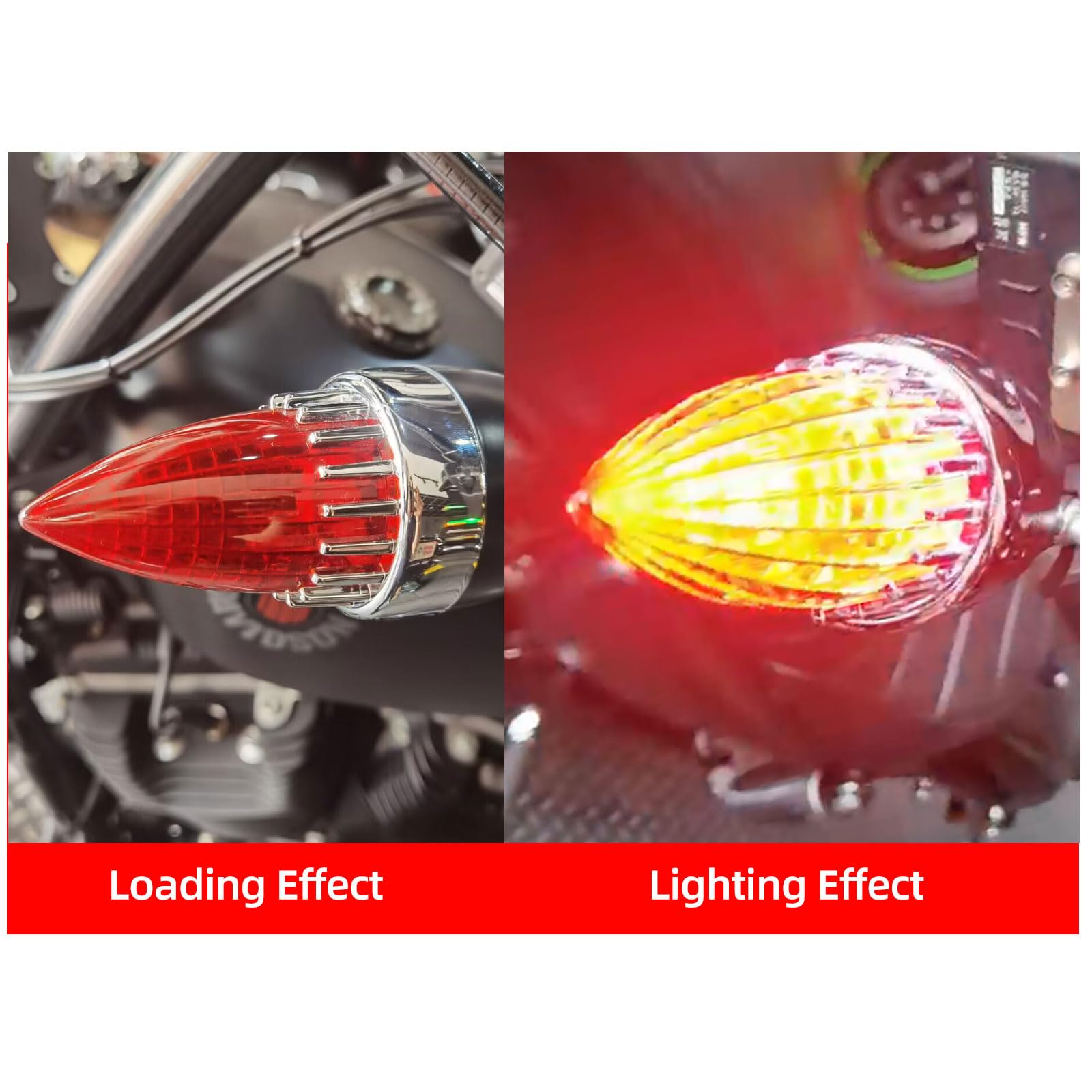 Fatecim 2X 2 Inch Bullet Turn Signal Light Supersonic Replacement Red Lens Cover For Softail Street Road Glide Fatboy Sportster