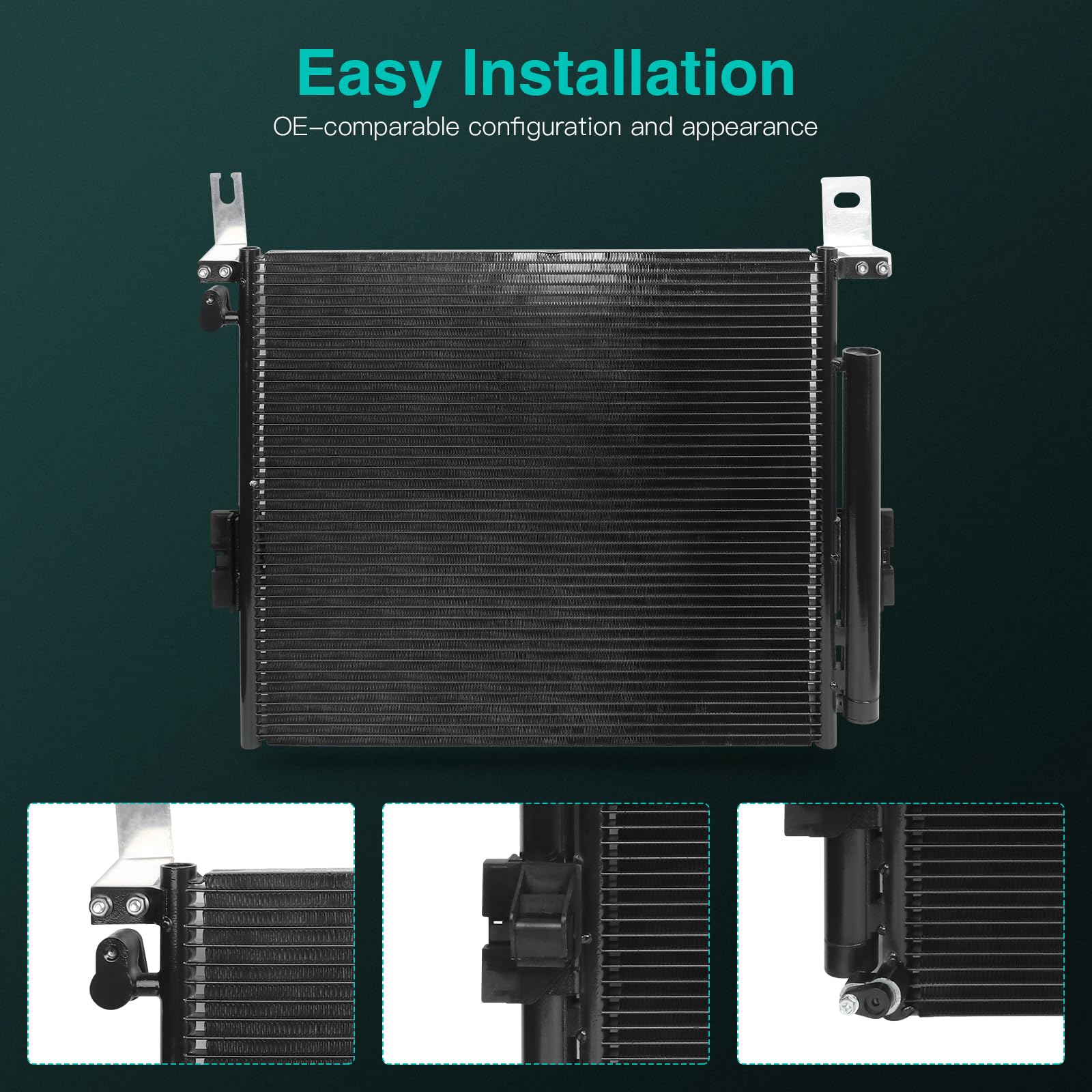 Scitoo 3393 Condenser Air Conditioning Ac Condenser Compatible For 2005-2012 For Toyota For Tacoma 2.7L 2005-2012 For Toyota For Tacoma 4.0L