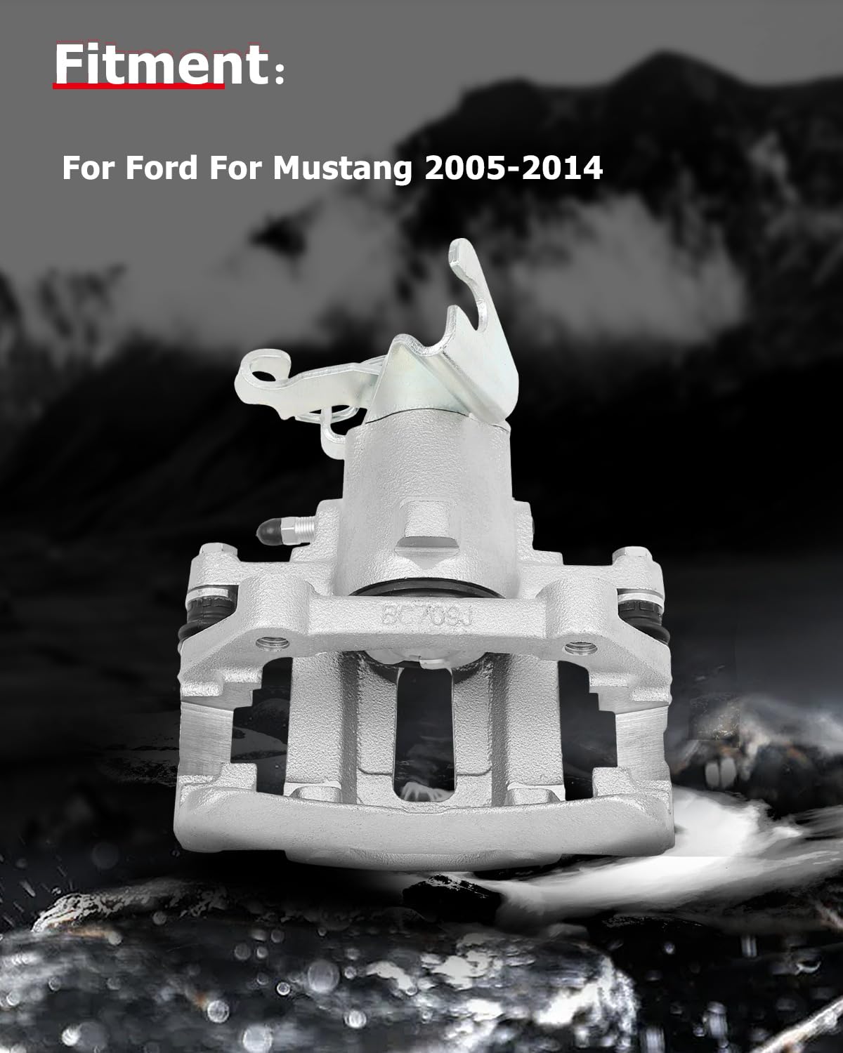 cciyu 18B4926 18B4927 Rear Left & Right Brake Calipers With Bracket For Ford For Mustang 2005-2014