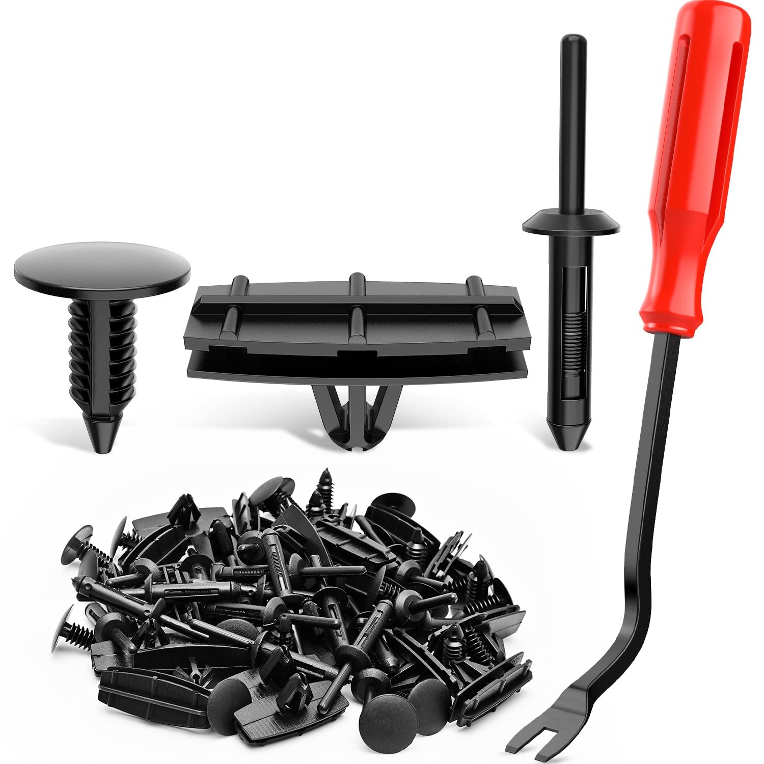 Nilight 60Pcs Blind Rivet Fender Flare Rocker Moulding Clip Bumper Shield Retainer Clip Assortment 6506007Aa 68039280-Aa 6030441