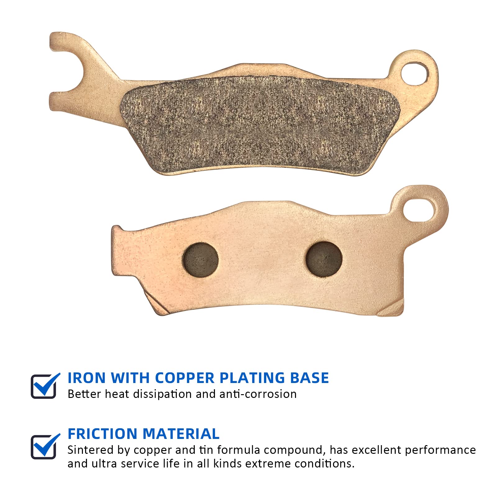 Front & Rear Brake Pads Sintered For Can Am Renegade 500/570/650/800/850/1000 2012-2021 Outlander 6X6 450/650/1000, Oem# 7159002