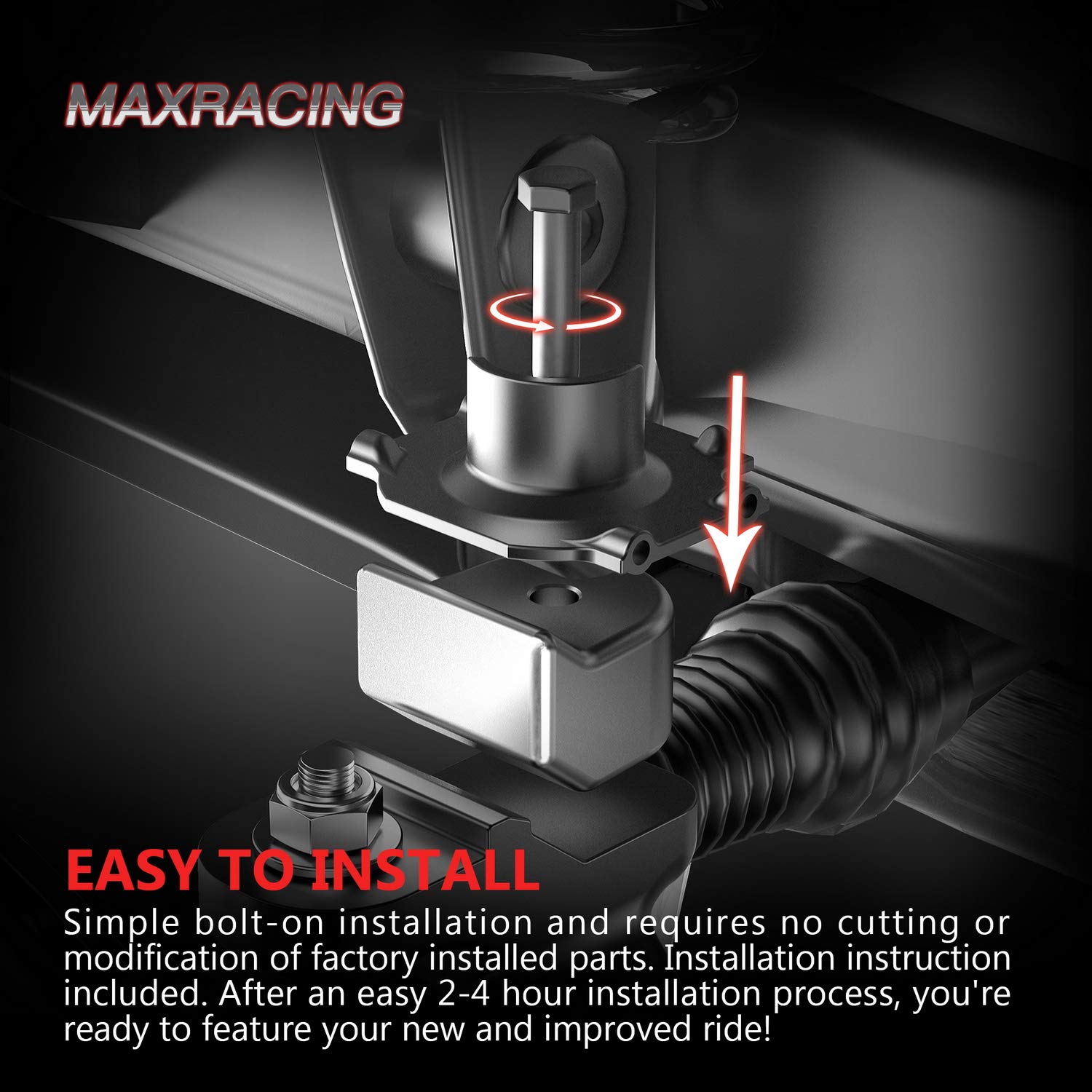 Maxracing 2-Inch Suspension Leveling Kit Compatible With 2005-2025 Ford F250 F350 Super Duty 4Wd