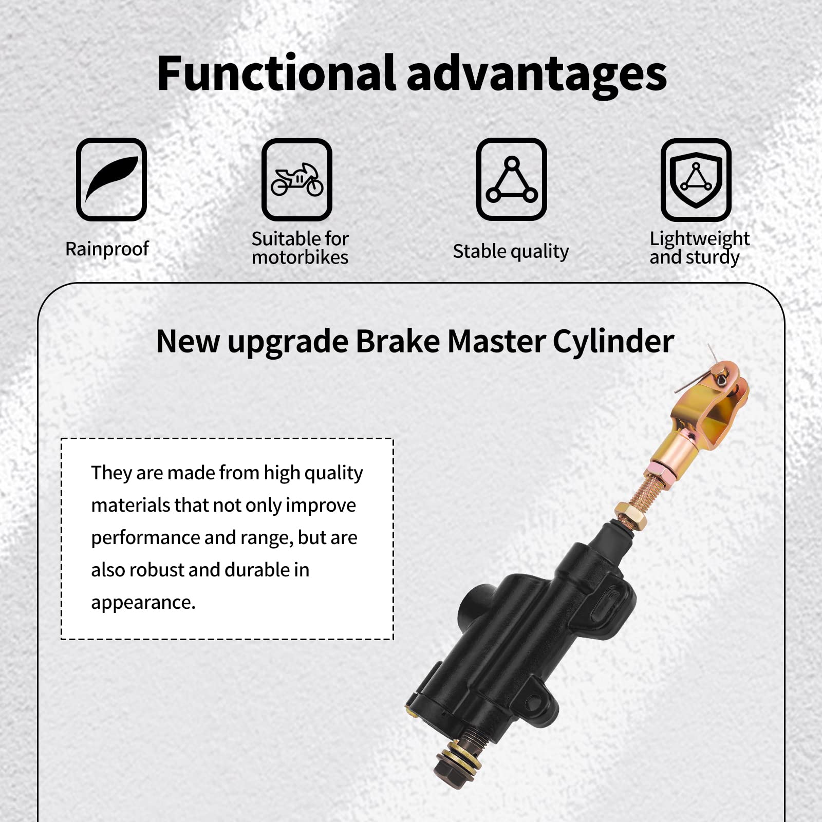 Rear Brake Master Cylinder Coolster Fits For Most Of 50Cc 70Cc 90Cc 110Cc 125Cc Dirt Bike Chinese Atv Quad Taotao Bms Roketa