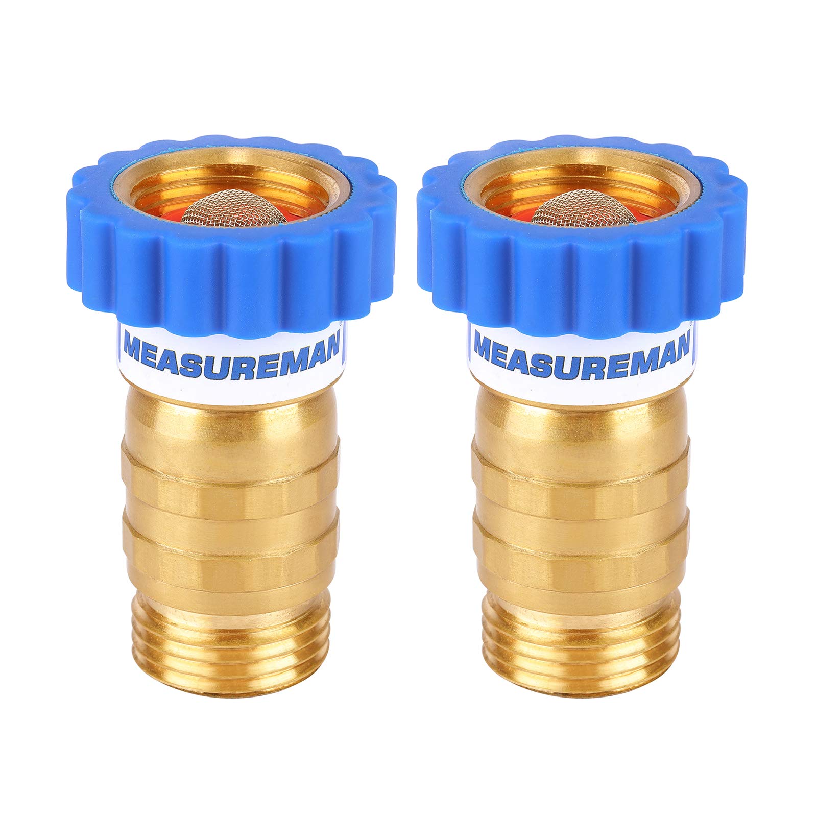 Measureman Lead-Free Brass, Water Pressure Regulator 2Pc, Pressure Reducer For Camper, Trailer, Rv, Garden, Plumbing System, 40-