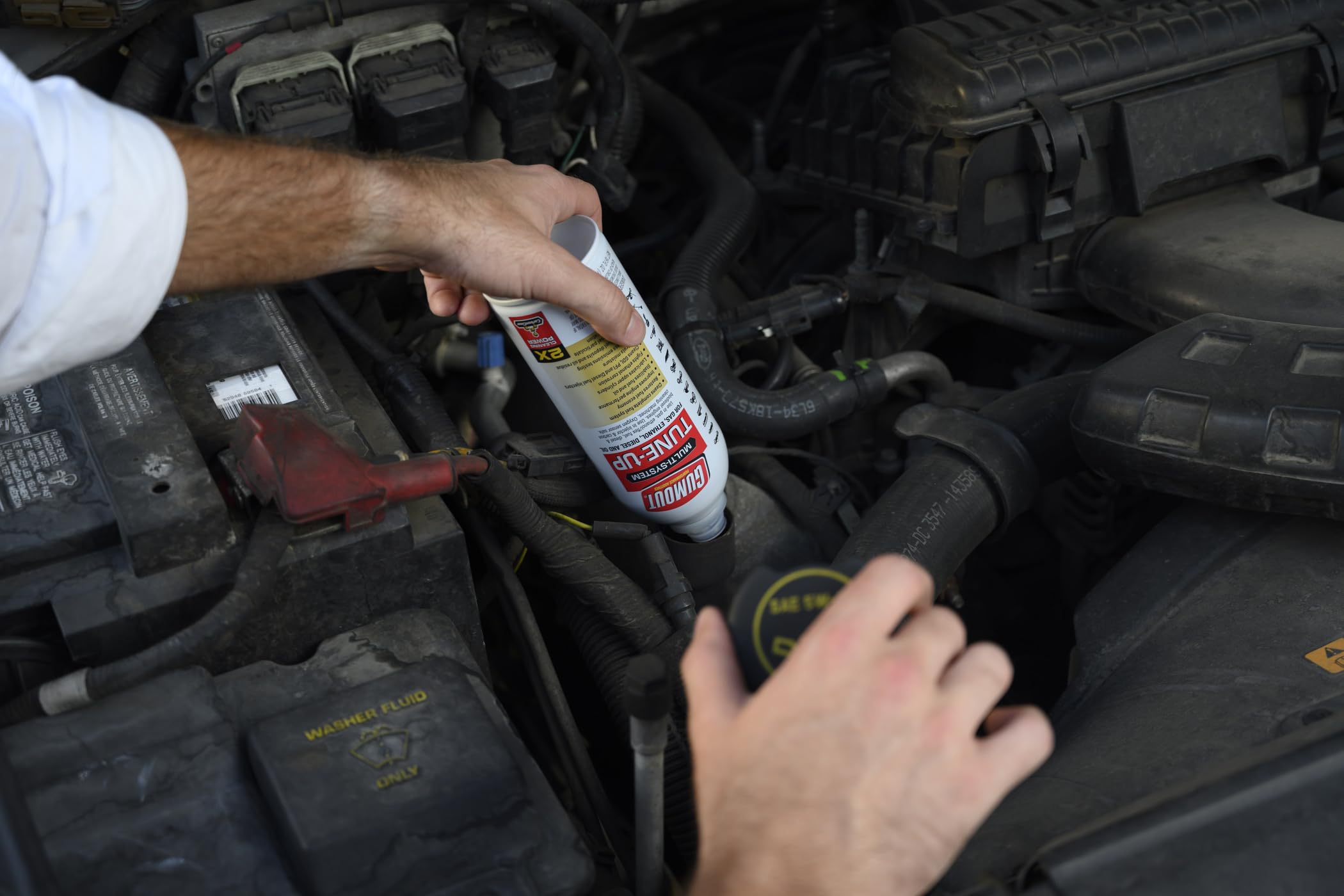 Gumout 510011 Multi-System Tune-Up, Fuel Stabilizer Injector Cleaner & Gas Treatment, 16 Oz, Full Fuel System Cleaner - Improves Engine Performance, Cleans & Removes Deposits And Residue