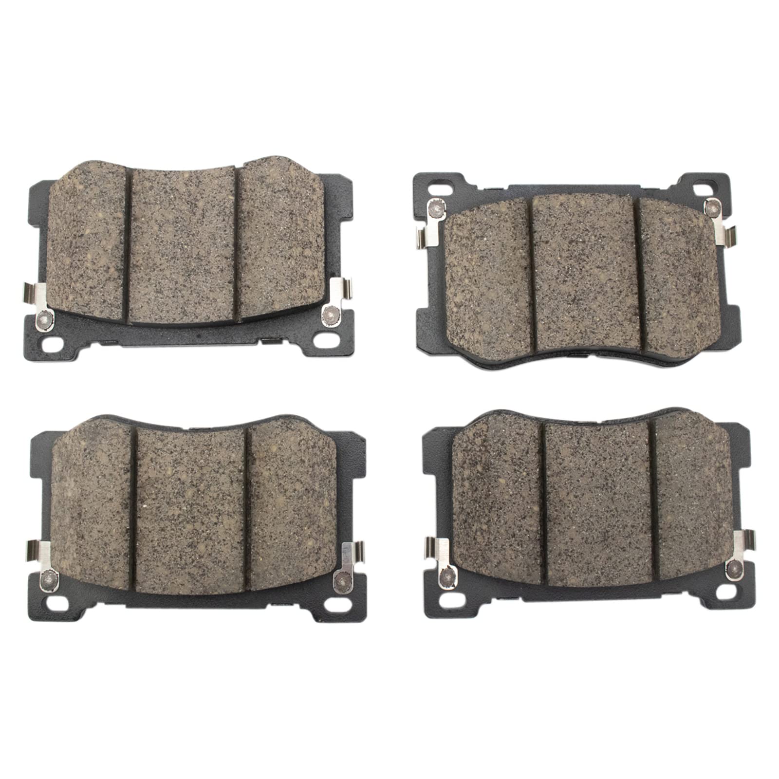 TRQ Front Brake Pads Ceramic Compatible with 2017-2019 Genesis G80 2015-2016 Hyundai 2016-2017 Kia K900