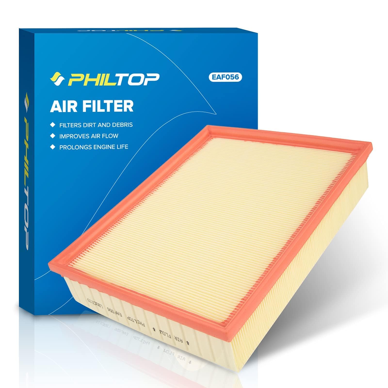 Philtop Engine Air Filter, Eaf056 (Ca10228) Replacement For Liberty V6 3.7L(2008-2012), Nitro V6 3.7L(2007-2011),Nitro V6 4.0L(2