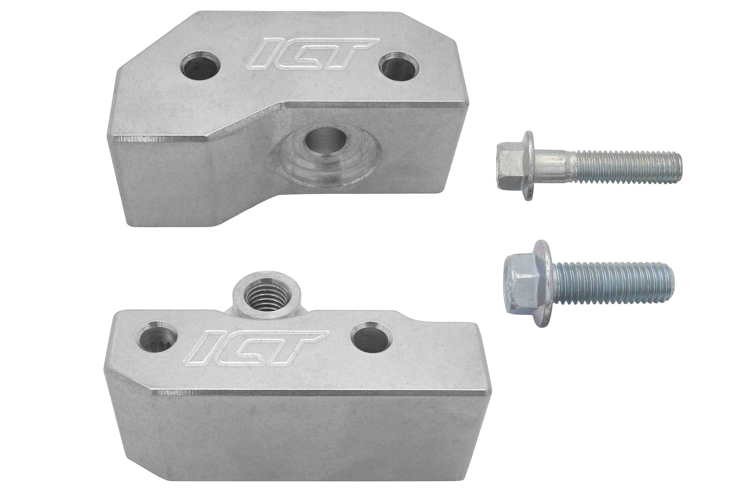 ICT Billet LS Gen III Knock Sensor Relocation Brackets Billet Aluminum Compatible with GM LS Gen 3 Engines LS1 LM7 LR4 LQ4 LS6 L59 LQ9 LM4 551216-KN30