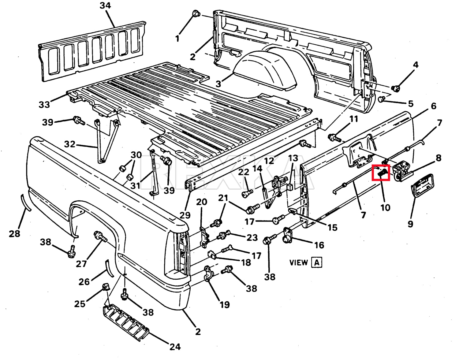 Rexka 15Pcs Tailgate Handle Lock Rod Retainer Clip 3/16 Rod 15545178 For Gm Chevy Gmc Trucks Pickups 1500 2500 3500 Sonoma