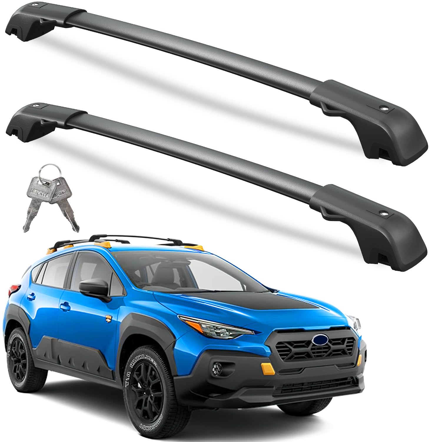 Wonderdriver Roof Rack Cross Bars 220lbs Compatible with Subaru Crosstrek Wilderness 2024 2025 with Raised Side Rails, Heavy Dut