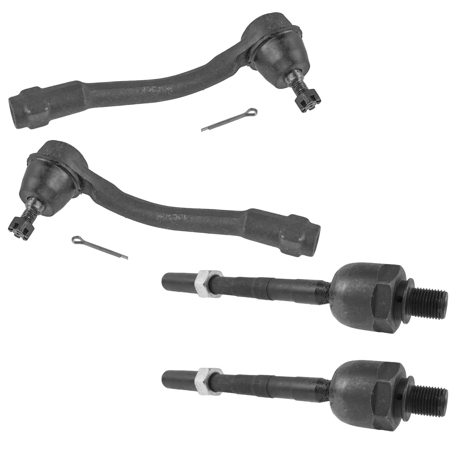 Trq Front Tie Rod Set Compatible With 2006-2011 Hyundai Accent
