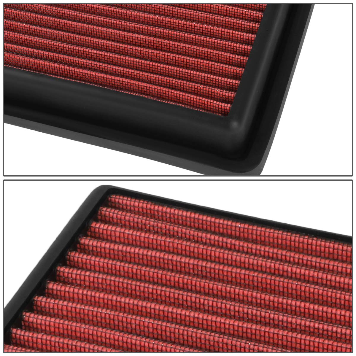 Dna Motoring Afpn-221-Rd Clean Air Washable Drop In Panel Air Filter Enhance Engine Performance Power & Acceleration Improve [Compatible With 2016-2020 Buick Envision 2.0L Turbo 2.5L]