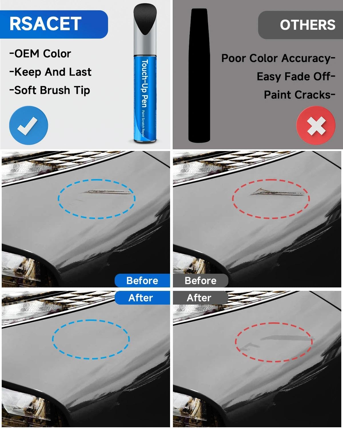Phantom Black(S3/S3B) Touch Up Paint Compatible with Hyundai Exact Match Touch Up Paint Car Scratch Repair