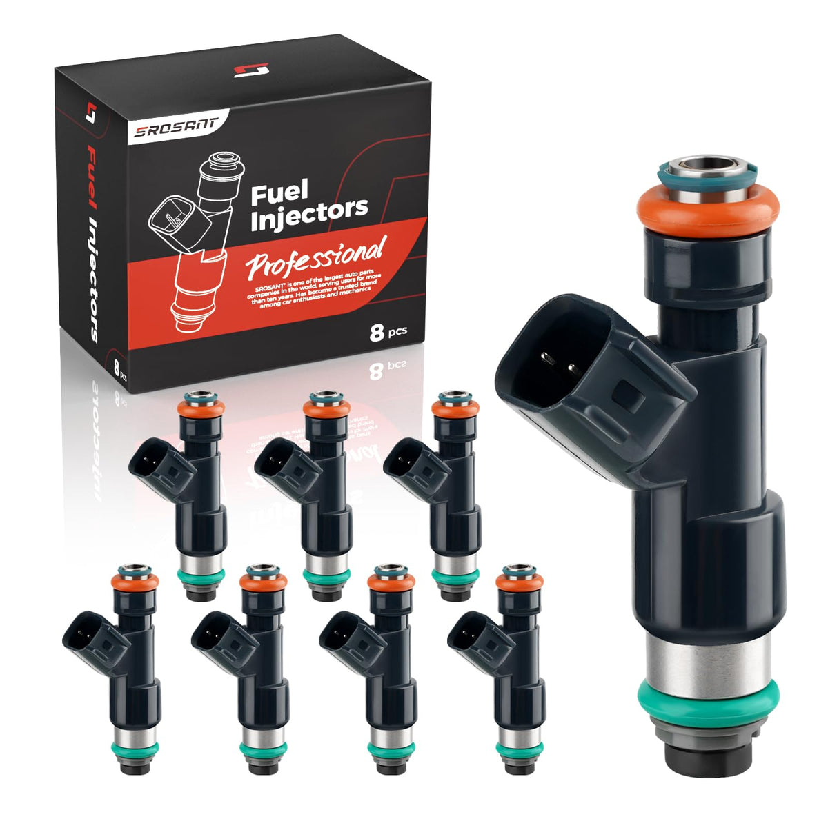 8 Pcs Fuel Injectors 4 Holes Compatible with Chevy Avalanche Tahoe Express Silverado Suburban 1500 For GMC Sierra Savana 1500 Yu