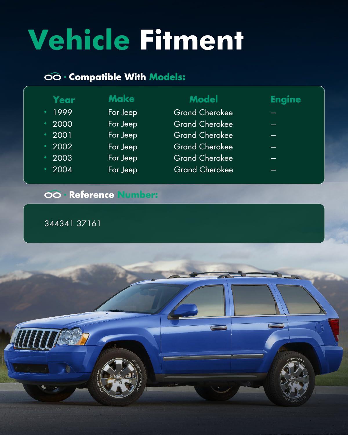 Scitoo For Jeep Auto Shocks (Front,2Pcs), Shocks Absorbers Assemblies Set Fit For 1999 2000 2001 2002 2003 2004 For Jeep Grand F