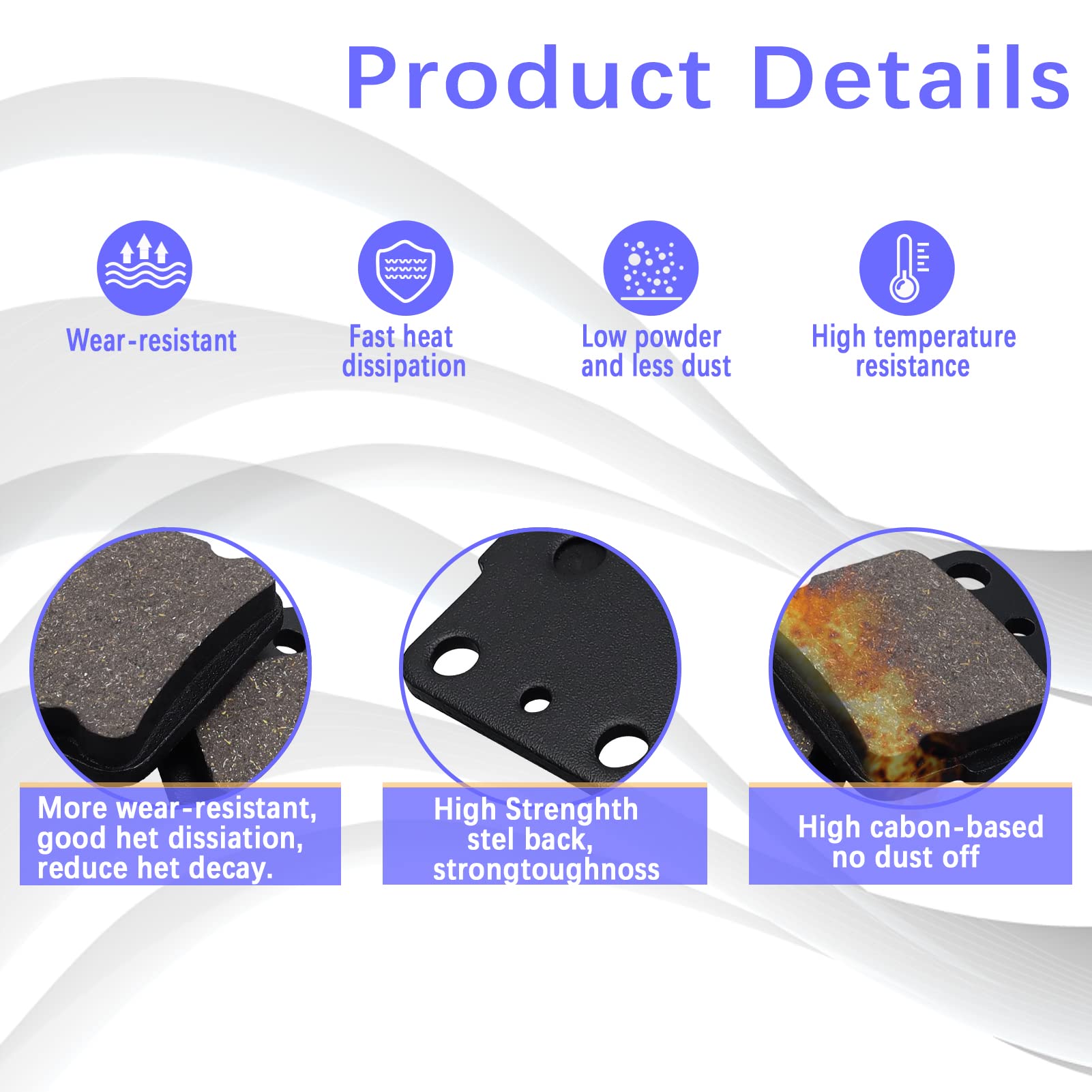 400ex Brake Pads For Honda TRX400X TRX 400X 2009-2014 / TRX400EX TRX 400EX Sportrax 400 2001-2008 / TRX400 EX Fourtrax 1999 2000